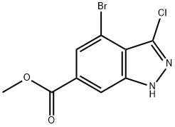 4-BROMO-3-CHLORO-6-INDAZOLECARBOXYLIC ACID METHYL ESTER Struktur