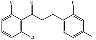 2',6'-DICHLORO-3-(2,4-DIFLUOROPHENYL)PROPIOPHENONE Struktur