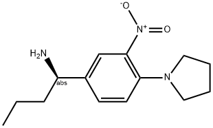 (1R)-1-(3-NITRO-4-PYRROLIDINYLPHENYL)BUTYLAMINE Struktur