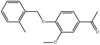 1-(3-METHOXY-4-[(2-METHYLBENZYL)OXY]PHENYL)ETHANONE Struktur