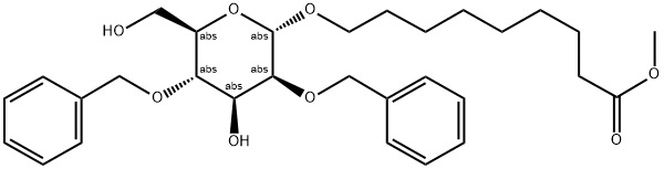 8-METHOXYCARBONYLOCT-1-YL 2,4-DI-O-BENZYL-ALPHA-D-MANNOPYRANOSIDE Struktur