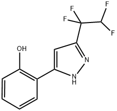 5-(2-HYDROXYPHENYL)-3-(1,1,2,2-TETRAFLUOROETHYL)PYRAZOLE Struktur