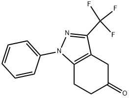 4,5,6,7-TETRAHYDRO-5-OXO-1-PHENYL-3-TRIFLUOROMETHYL-1H-INDAZOLE Struktur