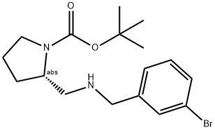 (S)-1-BOC-2-[(3-BROMO-BENZYLAMINO)-METHYL]-PYRROLIDINE Struktur