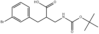 2-N-BOC-2-AMINOMETHYL-3-(3-BROMO-PHENYL)-PROPIONIC ACID Struktur