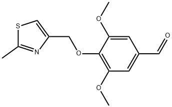 3,5-DIMETHOXY-4-[(2-METHYL-1,3-THIAZOL-4-YL)METHOXY]BENZALDEHYDE Struktur