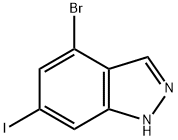 4-BROMO-6-IODO-1H-INDAZOLE Struktur