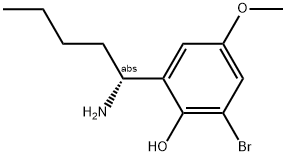 2-((1R)-1-AMINOPENTYL)-6-BROMO-4-METHOXYPHENOL Struktur