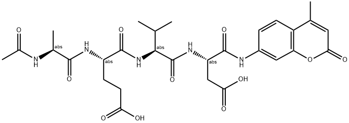 AC-ALA-GLU-VAL-ASP-7-AMINO-4-METHYLCOUMARIN Struktur