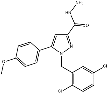 1-(2,5-DICHLOROBENZYL)-5-(4-METHOXYPHENYL)-1H-PYRAZOLE-3-CARBOHYDRAZIDE Struktur