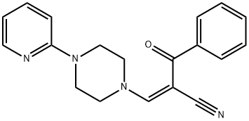 2-(PHENYLCARBONYL)-3-(4-(2-PYRIDYL)PIPERAZINYL)PROP-2-ENENITRILE Struktur