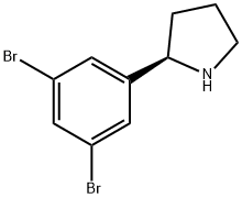 (2R)-2-(3,5-DIBROMOPHENYL)PYRROLIDINE Struktur