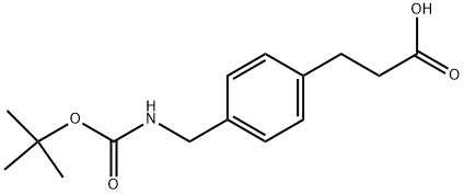 3-(4-((TERT-BUTOXYCARBONYLAMINO)METHYL)PHENYL)PROPANOIC ACID Struktur