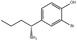 4-((1R)-1-AMINOBUTYL)-2-BROMOPHENOL Struktur