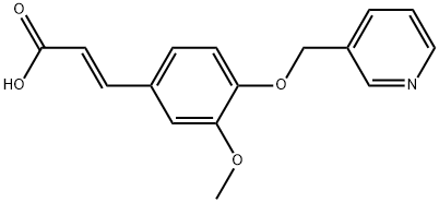 (2E)-3-[3-METHOXY-4-(PYRIDIN-3-YLMETHOXY)PHENYL]ACRYLIC ACID Struktur