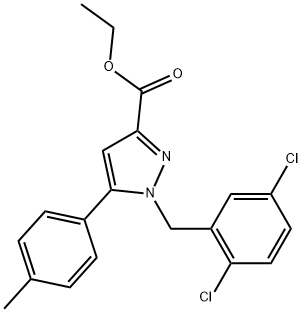 ETHYL 1-(2,5-DICHLOROBENZYL)-5-P-TOLYL-1H-PYRAZOLE-3-CARBOXYLATE Struktur