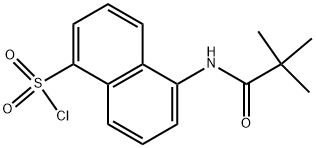 5-(2,2-DIMETHYL-PROPIONYLAMINO)-NAPHTHALENE-1-SULFONYL CHLORIDE Struktur