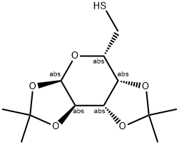 1,2:3,4-DIISOPROPYLIDEN-6-DEOXY-6-THIO-ALPHA-D-GALACTOPYRANOSE Struktur