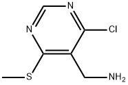 (4-CHLORO-6-(METHYLTHIO)PYRIMIDIN-5-YL)METHANAMINE Struktur