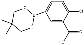 2-CHLORO-5-(5,5-DIMETHYL-1,3,2-DIOXABORINAN-2-YL)BENZOIC ACID Struktur