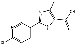 2-(6-CHLORO-PYRIDIN-3-YL)-5-METHYL-3H-IMIDAZOLE-4-CARBOXYLIC ACID Struktur