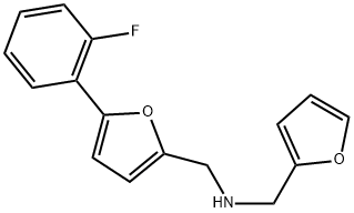 1-(5-(2-FLUOROPHENYL)-2-FURYL)-N-(2-FURYLMETHYL)METHANAMINE Struktur