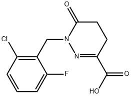 1-(2-CHLORO-6-FLUOROBENZYL)-6-OXO-1,4,5,6-TETRAHYDROPYRIDAZINE-3-CARBOXYLIC ACID Struktur