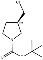 3(R)-CHLOROMETHYL-PYRROLIDINE-1-CARBOXYLIC ACID TERT-BUTYL ESTER Struktur