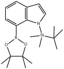 1-(TERT-BUTYL-DIMETHYL-SILANYL)-1H-INDOLE-7-BORONIC ACID PINACOL ESTER Struktur