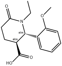 (2S,3S)-1-ETHYL-2-(2-METHOXYPHENYL)-6-OXOPIPERIDINE-3-CARBOXYLIC ACID Struktur