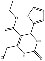 ETHYL 6-(CHLOROMETHYL)-2-OXO-4-THIEN-2-YL-1,2,3,4-TETRAHYDROPYRIMIDINE-5-CARBOXYLATE Struktur