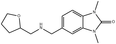 1,3-DIMETHYL-5-([(TETRAHYDRO-FURAN-2-YLMETHYL)-AMINO]-METHYL)-1,3-DIHYDRO-BENZOIMIDAZOL-2-ONE Struktur