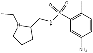 5-AMINO-N-[(1-ETHYLPYRROLIDIN-2-YL)METHYL]-2-METHYLBENZENESULFONAMIDE Struktur