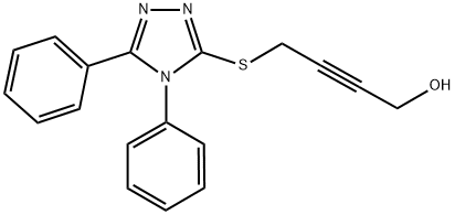 4-[(4,5-DIPHENYL-4H-1,2,4-TRIAZOL-3-YL)THIO]BUT-2-YN-1-OL Struktur