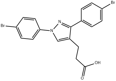 3-(1,3-BIS(4-BROMOPHENYL)-1H-PYRAZOL-4-YL)PROPANOIC ACID Struktur