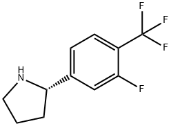 (2S)-2-[3-FLUORO-4-(TRIFLUOROMETHYL)PHENYL]PYRROLIDINE Struktur