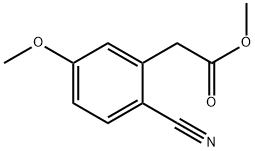 (2-CYANO-5-METHOXYPHENYL)-ACETIC ACID METHYL ESTER Struktur