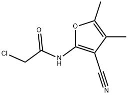 2-CHLORO-N-(3-CYANO-4,5-DIMETHYL-2-FURYL)ACETAMIDE Struktur