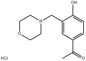 1-[4-HYDROXY-3-(MORPHOLIN-4-YLMETHYL)PHENYL]ETHANONE HYDROCHLORIDE Struktur