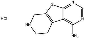 5,6,7,8-TETRAHYDROPYRIDO[4',3':4,5]THIENO[2,3-D]PYRIMIDIN-4-AMINE HYDROCHLORIDE Struktur