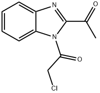 1-[1-(CHLOROACETYL)-1H-BENZIMIDAZOL-2-YL]ETHANONE Struktur