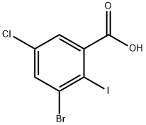 3-BROMO-5-CHLORO-2-IODOBENZOIC ACID Struktur