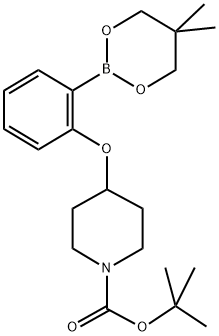 TERT-BUTYL 4-[2-(5,5-DIMETHYL-1,3,2-DIOXABORINAN-2-YL)PHENOXY]PIPERIDINE-1-CARBOXYLATE Struktur