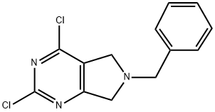 6-BENZYL-2,4-DICHLORO-6,7-DIHYDRO-5H-PYRROLO[3,4-D]PYRIMIDINE Struktur