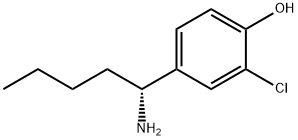 4-((1R)-1-AMINOPENTYL)-2-CHLOROPHENOL Struktur