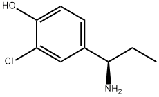 4-((1R)-1-AMINOPROPYL)-2-CHLOROPHENOL Struktur