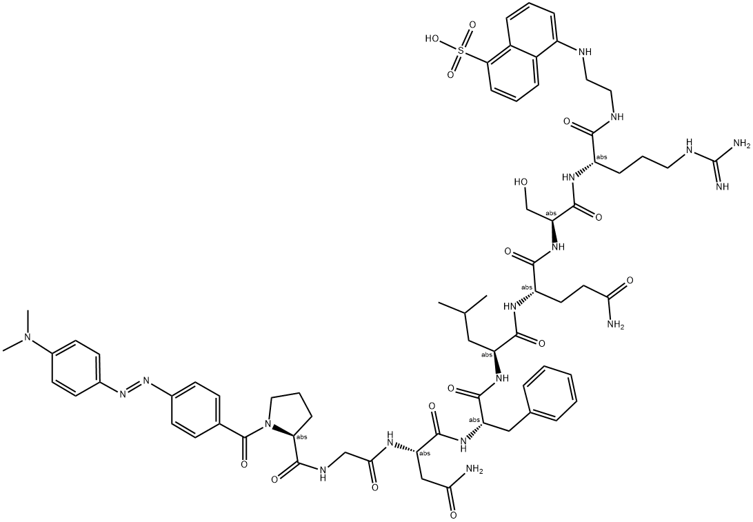 DABCYL-PGNFLQSR-EDANS Struktur