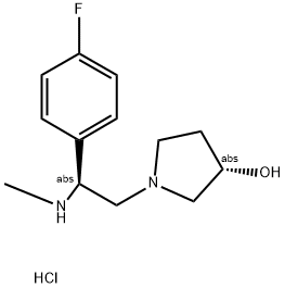 (2S, 3'S)-1-[2-(4-FLUORO-PHENYL)-2-METHYLAMINO-ETHYL]-PYRROLIDIN-3-OL BIS-HYDROCHLORIDE Struktur