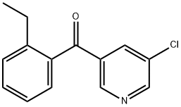 3-CHLORO-5-(2-ETHYLBENZOYL)PYRIDINE Struktur