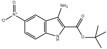 3-AMINO-5-NITRO-1H-INDOLE-2-CARBOXYLIC ACID TERT-BUTYL ESTER Struktur